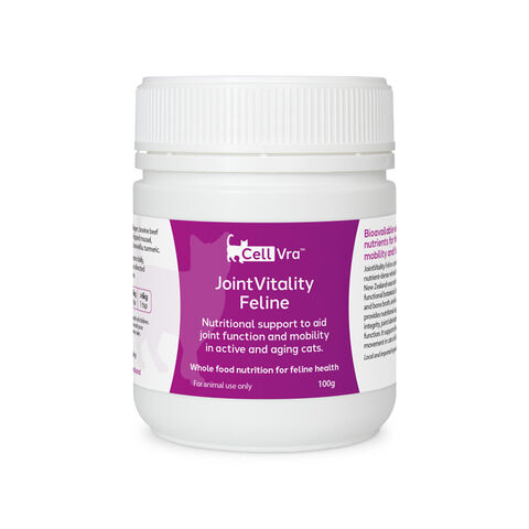 Front view of CellVra JointVitality Feline supplement for cats